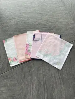 【新品】HANAE MORI 他 ブランドハンカチ 5枚セット 花柄 まとめ売り
