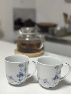 ROYAL COPENHAGEN ブルーフラワー マグカップ 2個セット