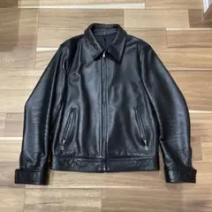 【美品】ワコマリア　レザージャケット　本革　ブラック　黒　M 日本製 国内発・すぐ届く】 WACKO MARIA / LEATHER 50'S JACKET (WACKO