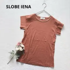 スローブイエナ 半袖Tシャツ コットン100% Uネック テラコッタカラー Fのサムネイル