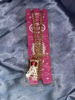 セボンスター ゴールドチェーンネックレス ハート型ペンダント付き