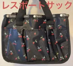 レスポートサック　ハンドバッグ　ポーチ/バニティ　ストロベリー柄ブラック