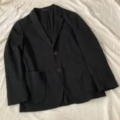 ユニクロ ストレッチ ブラック テーラードジャケット Mサイズ 黒