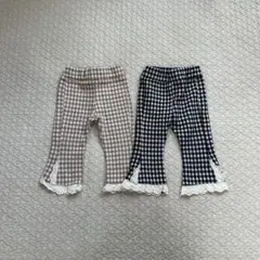 aosta ギンガムチェック パンツ Sサイズ 0-1y