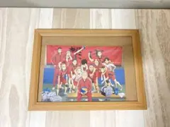 ハイキュー！！ゴミ捨て場の決戦の音駒高校集合写真ポストカード　木製フレーム付き