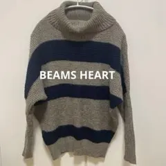 c*e様 【BEAMS HEART】タートルネック ボーダー ニット セーター
