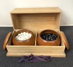 美品】囲碁セット 本榧 碁笥 本蛤碁石 31号 181個 那智黒石 183個