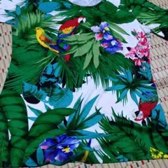 HANAE MORI トロピカル柄 半袖Tシャツ オウム 花柄 Mのサムネイル