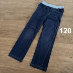 デニム風　ミキハウス ロングパンツ　120