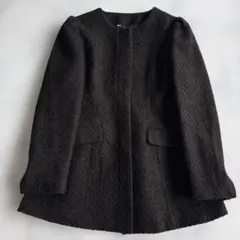 ✨専用✨CELFORD セルフォード黒 ノーカラーコートツイード2022年モデルのサムネイル