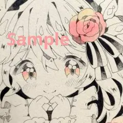 手描きイラスト　オリジナル　ハガキサイズ　透明水彩