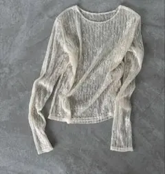 COCO DEAL 総柄シアートップス スパンコール