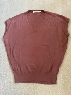 ジョンスメドレー　半袖ニット　Vネック　コットン　ブラウン　S ジョンスメドレー ブラウン Vネック 半袖セーター XS - メルカリ