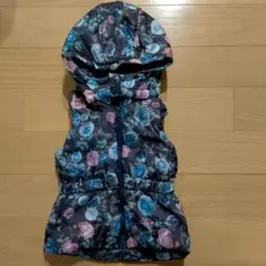 ダウンベスト☆H&M☆花柄キッズ☆女の子☆110