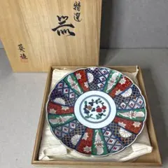 色鍋島 彩雲作 高台皿 31cm 芥子図 共箱付き - メルカリ