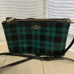 COACH チェック柄 サコッシュ