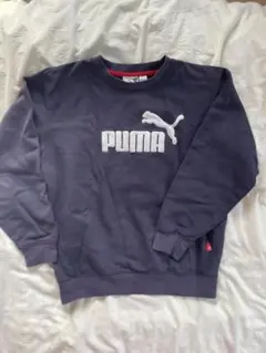 PUMA ロゴ スウェット ネイビー トレーナー 古着 y2k us XL