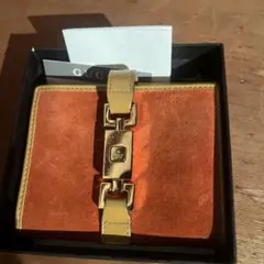 GUCCI 二つ折り財布 オレンジ/ゴールド