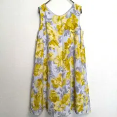 【MERCURYDUO】ノースリーブワンピース(Ｆ)花柄 ストレート