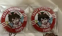 2個セット　CR クレイジーラクーン toppy とっぴー 缶バッジ