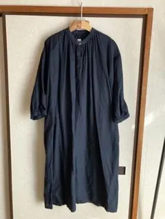 fog linen work フォグリネンワーク ロング ワンピース ネイビー