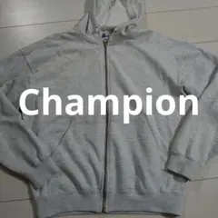 Champion グレー ジップアップパーカー Mサイズ