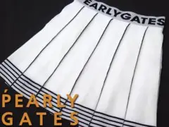 新品● パーリーゲイツ ●ワッフル素材　プリーツスカート　ホワイト/L