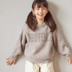 【coca】男女兼用　キッズ 親子お揃いアソートロゴニットトップス　110cm