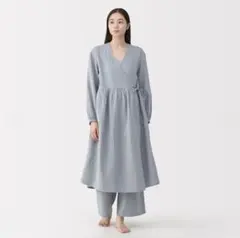 【新品・未使用】無印良品 ふんわりしぼガーゼ ロングカーディガン ルームウェア