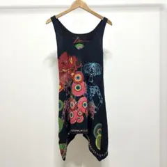 インド製/Desigual/刺繍/プリント/ノースリーブ/チュニック/y2k