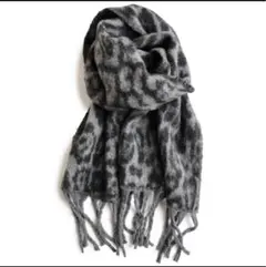 レオパード柄 グレー ストール