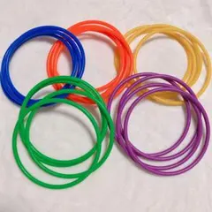 ★アウトドア スポーツセット リング カラフル トレーニング 室内 20本