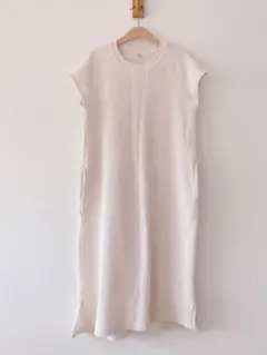 UNIQLO ワッフルラグランワンピース アイボリー ivory girls