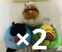 サラブレッドコレクションだるまぬいぐるみ　キズナ　ドウデュース　ウシュバテソーロ