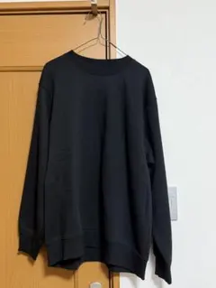 ブラック 裏起毛 トレーナー 無印