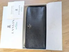 LANVIN 長財布 ランバンオンブルー　ブラック レディース　黒　中古シンプルのサムネイル