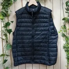MK400★ユニクロ★ウルトラダウンベスト キルティング ネイビー　XL