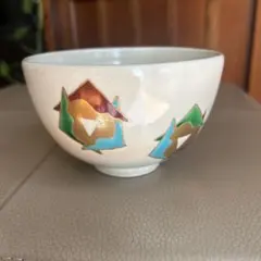 茶道具　鱗鶴絵茶碗　京焼
