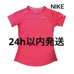 ナイキ ランニング Tシャツ L ピンク DriFIT マイラー 半袖レディース