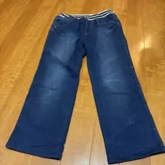 【キッズ170】ダークブルー ストレッチパンツ