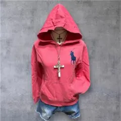 POLO Ralph Lauren ビッグポニー パーカー　y2k M ピンク