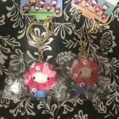 ミャクミャク キーホルダー キティ　パステル　クリア　2個セット