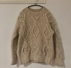 フィッシャーマンズセーター アラン編み ケーブル編み 模様編み ハンドニット