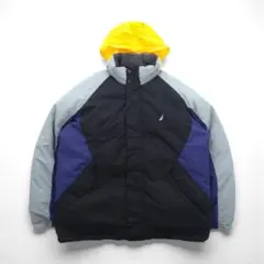 NAUTICA リバーシブル ボリューム ダウンジャケット 2XL マルチカラー