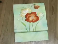 花柄刺繍 名古屋帯