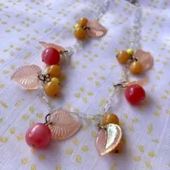 ビンテージ デッドストック ネックレス チェリー フランス