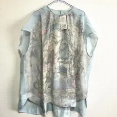 スカラー ScoLar マーメイドのお部屋柄 シアーチュニック （サックス）