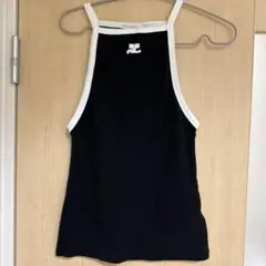 Courrèges タンクトップ ブラック Sサイズのサムネイル