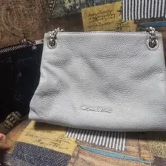 MICHAEL KORS グレー レザー ショルダーバッグ