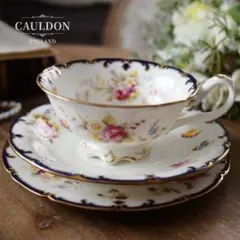 cauldon コウルドン　フラワー窓絵　金彩　トリオ cauldon コウルドン フラワー窓絵 金彩 トリオ - メルカリ